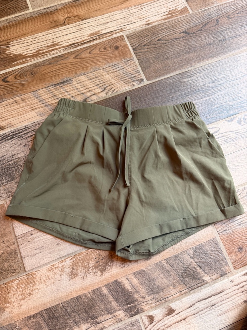 ZYIA Olive Green Women's Athletic Drawstring Shorts
